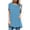 Blue, variant on Tunic T Shirts for Women Summer Casual Short Sleeve Crewneck Loose Fit Plain Tshirts Blouse Tunic Tops