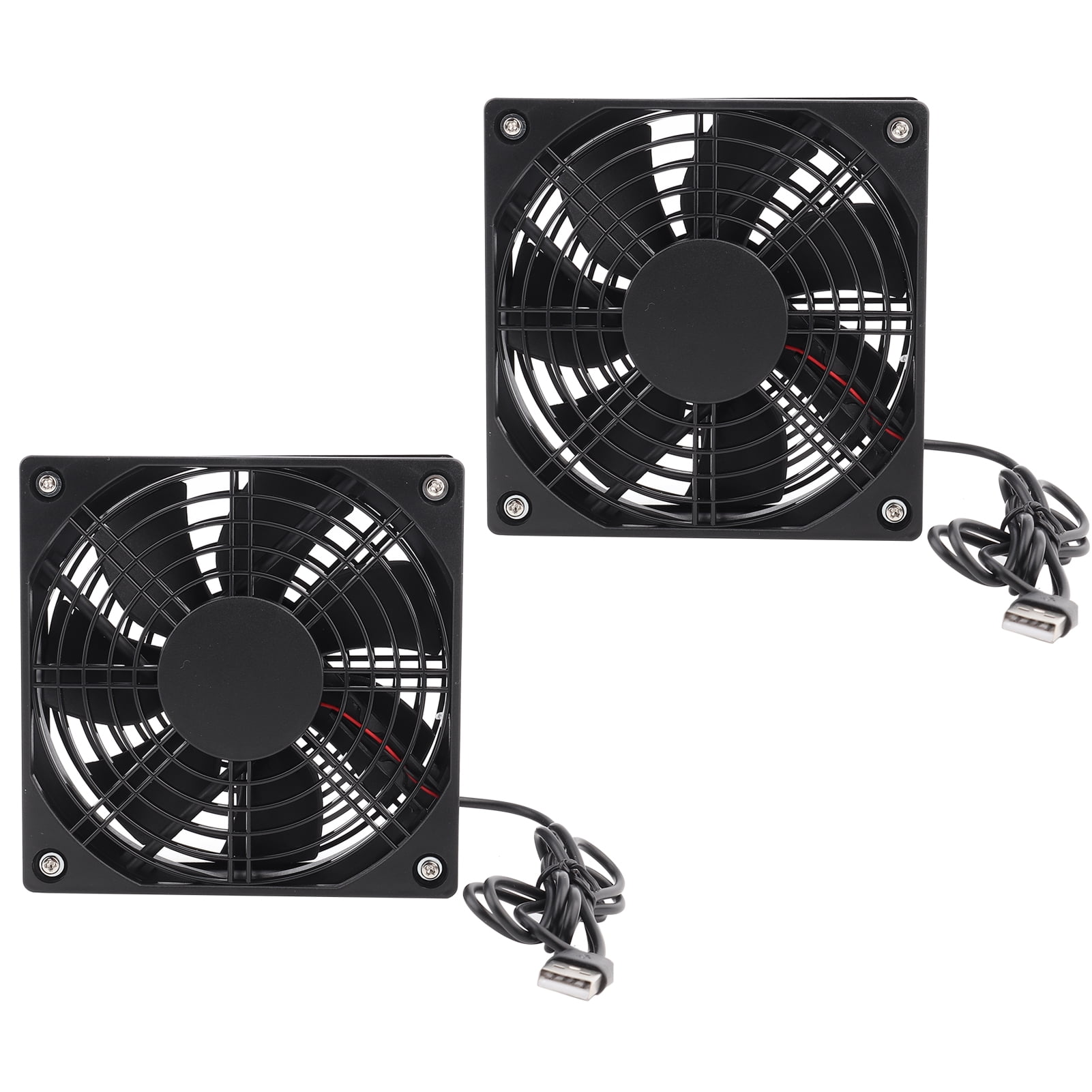 Computer Case Fan 2pcs Ultra Quiet Quiet Cooling USB Fan Mute USB Interface Chassis Fans 5V PC Cooler PC Long Life Bearing For Routers TV Modem Computer - View #7