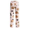 thumbnail image 5 of QWKLEAJ Halloween Pajama Pants Women Adult Loose Lounge Sleepwear Pumpkin Ghost Print Elastic Waist Comfortable Holiday Party Nightwear Cozy Long Trousers Festive Autumn Winter Home Wear, 5 of 9