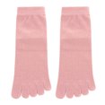 thumbnail image 2 of 2 Pairs Women Toe Socks Cotton Five Toe Socks Breathable Compression Pure Color Tube Socks for Women Men Athletic Running, 2 of 6