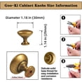 thumbnail image 3 of Goo-Ki 6 Pack Antique Brass Cabinet Handles Single Hole Center Drawer Pulls for Kitchen, 3 of 4