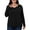 Black, variant on Fancyglim Women Plus Size Shirts Long Sleeve V Neck Casual Plain Tee Tops Black 2XL