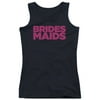 Bridesmaids Romantic Wedding Comedy Movie Pink Logo Black Juniors Tank Top Shirt
