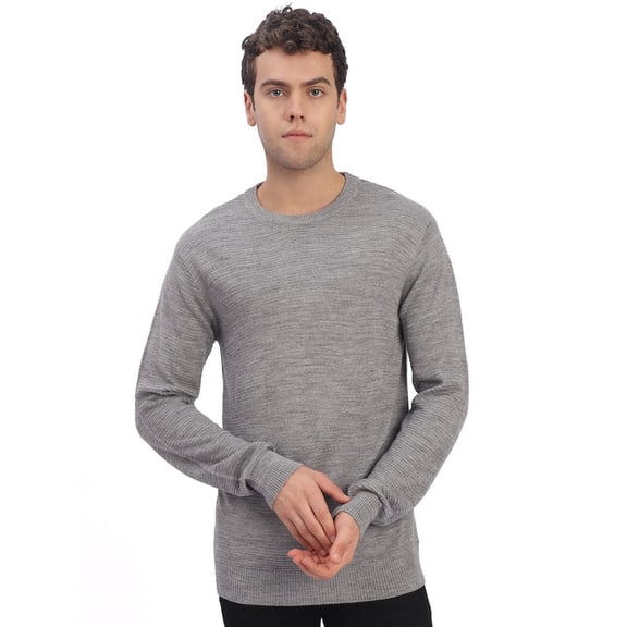 Cavardi Casual Men’s Round Neck Sweater – Grey | S