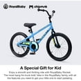 thumbnail image 3 of RoyalBaby Rocket 18" Inch Bicycle with Kickstand for Toddlers, Unisex, Ages 7-9 Years, Light Blue, 3 of 9