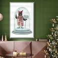 thumbnail image 6 of Christmas Penguin Snow Globe - Framed Gallery Wrapped Holiday Canvas - 27 x 41 - White Frame, 6 of 8