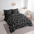thumbnail image 3 of Castle Fairy Boys Girls Grey Flower Twin Bedding Sets,Floral Leaves Bedding Comforter Set, 3 of 8