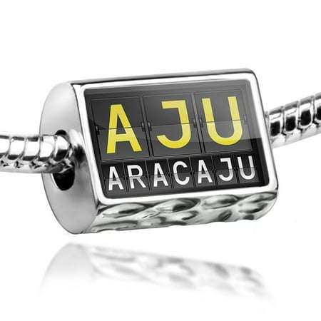 Bead AJU Airport Code for Aracaju Charm Fits All European Bracelets