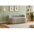 thumbnail image 2 of Meridian Furniture Flair Grey Boucle Fabric Bench, 2 of 9