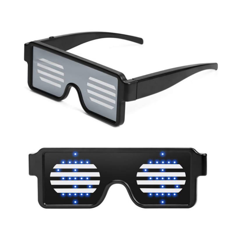 8 Modes LED Glasses Light Up Glow Sunglasses Eyewear Decoration for