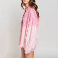 thumbnail image 3 of Vedolay Top Women Oversized Denim Jacket Casual Long Sleeve Button Down Coat,Pink M, 3 of 5