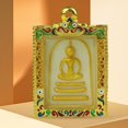 thumbnail image 4 of Colgante amuleto Phra Somdej Buda Tailandés Hugo Oro pintado 5,5 cm x 3,8 cm x 1,8 cm, 4 of 8
