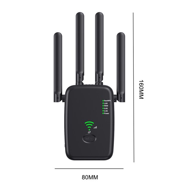Repetidor De Wifi Repetidor WiFi Banda dual 2.4Ghz / 5Ghz Extensor WiFi Enrutador de red para Office Home