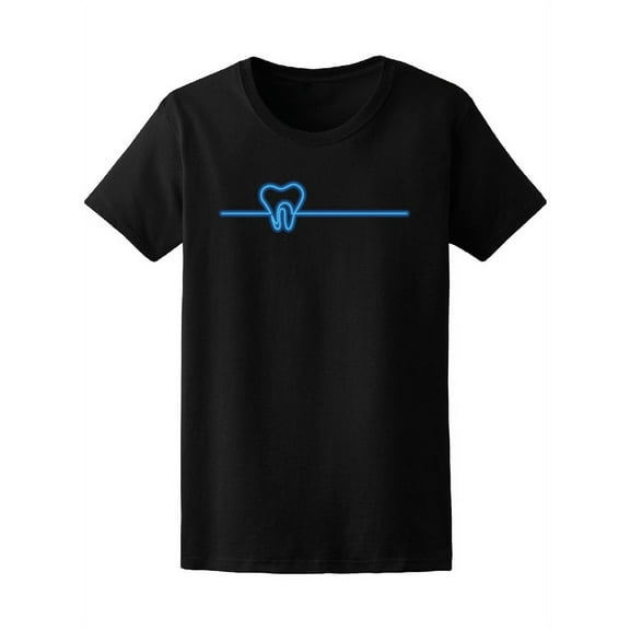 Line Human Tooth In Sharp Effect T-Shirt Women -Image by Shutterstock, Female Medium