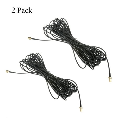 2PCS 30ft WiFi Antenna SMA Extension Coaxial Cable Cord for Wi-Fi Wireless Router WiFi Antenna Connector Extension