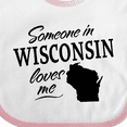 thumbnail image 4 of Inktastic Someone in Wisconsin Loves Me Boys or Girls Baby Bib, 4 of 4