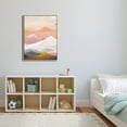 thumbnail image 4 of Nawypu  Framed Canvas Print Wall Art Birds Flying Orange Pastel Mountain Range Animals Abstract Illustrations Modern Art Rustic Minimal Relax/Calm Boho for Living Room, Bedroom, Office, 4 of 4
