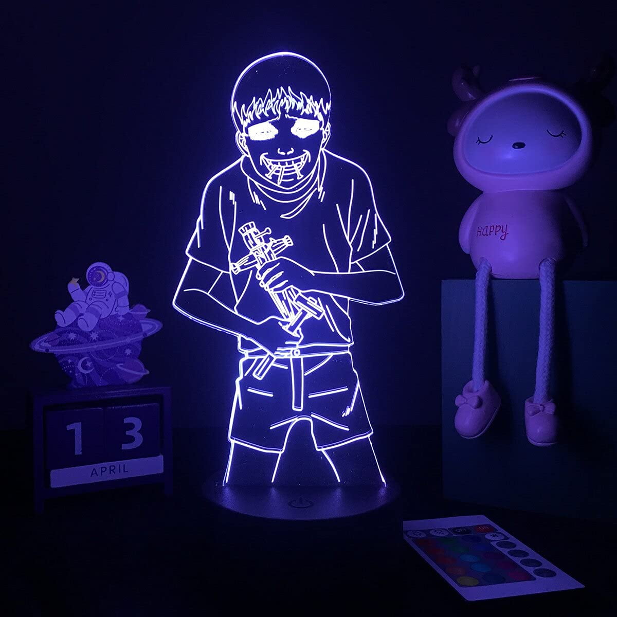 Genshin Impact Wiki Diluc LED 3D Lamp Lllusion Light Desk lamp Japanese  Anime Light ，for Child Bedroom Decor Night Light Birthday Gift Manga Gadget  