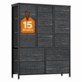 thumbnail image 2 of TROPOW 48-Inch Wide 15-Drawer Fabric Storage Cabinet with Wood-Grain Top & Metal Frame, Multi-Use Dresser for Clothes in Bedroom, Closet, Living Room, Entryway, and Hallway, 2 of 8