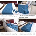 thumbnail image 6 of Sleeping Bag Liner Travel Camping Sheet Lightweight Hotel Sheet Compact Sleep Bag Sack Lightweight Breathable Liners Warm Roomy For Camping Youth Hostels Picnic Adult Compact Sacks - Blue, 6 of 6