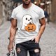 thumbnail image 1 of Blusas y camisas de manga corta y cuello redondo para hombre. Blusas/camisetas de manga corta con cuello redondo y estampado de Halloween para hombre. Blusa para hombre., 1 of 5