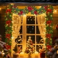 thumbnail image 5 of Ataucjin 6 FT Christmas Garland with 20 Led Lights, Artificial Christmas Garland with Pine Cones, Red Berries & Bows, Xmas Decoration for Indoor Outdoor Mantle Stairs Fireplace, 5 of 6