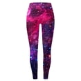 thumbnail image 5 of DHFJKG 2 Piece Sets For Women Summer Workout Outfits Short Sleeve Crew Neck Galaxy Printed T Shirt Leggings Casual Tracksuits Cozy Outfit, 5 of 6