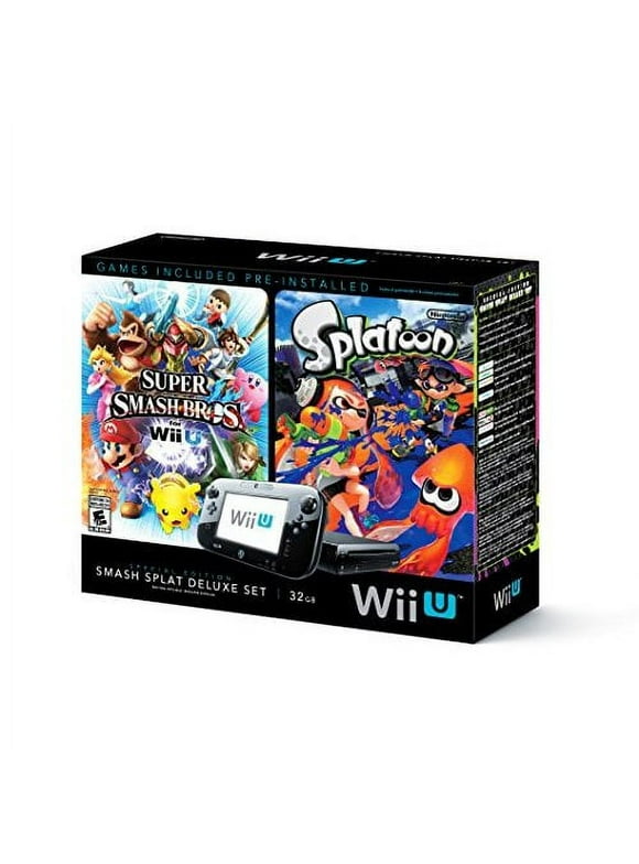 Pre-Owned Wii U Super Smash Bros And Splatoon Bundle Special Edition Deluxe Set