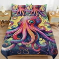 thumbnail image 2 of 3PCS Colorful Octopus Duvet Cover Set Twin, 1 Duvet Cover And 2 Pillowcase, Duvet Cover for Kids Girls Boys And Teens, 2 of 6