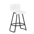 thumbnail image 6 of Andeworld 30" Swivel Bar Stools with Backs Plastic Counter Height Stools with Metal Legs (Set of 4, White）, 6 of 7