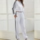 thumbnail image 5 of Conjunto de tops deportivos de manga larga para mujer, cintura elástica, pantalones largos, conjuntos de pijamas Wmkox8yi  bvn1991, 5 of 9