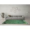 thumbnail image 3 of Ahgly Company Indoor Rectangle Abstract Turquoise Blue Modern Area Rugs, 2' x 5', 3 of 4