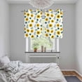 thumbnail image 4 of Spring Sunflowers Kitchen Curtains Window Panels, Green Leaves Yellow Floral Rustic Botanical Insulated Window Treatment Curtain, Grommet Curtains for Bedroom/Living Room, 2 Piece 27.5"Wx39"L, 4 of 8