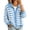 Light Blue, variant on cocolona Womens Classic Striped Sweaters Button Down Lapel Long Sleeve Knit Cardigan Trendy Casual Fall Tops