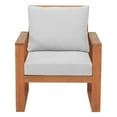 thumbnail image 3 of Alaterre Furniture Weston Eucalyptus Wood Outdoor Chair with Gray Cushions, 3 of 9