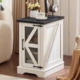 thumbnail image 5 of Joaxswe 3-Piece Coffee Table Set with Flip Top Coffee Table and 2 End Tables, Hidden Storage, Modern Living Room, White, 5 of 9