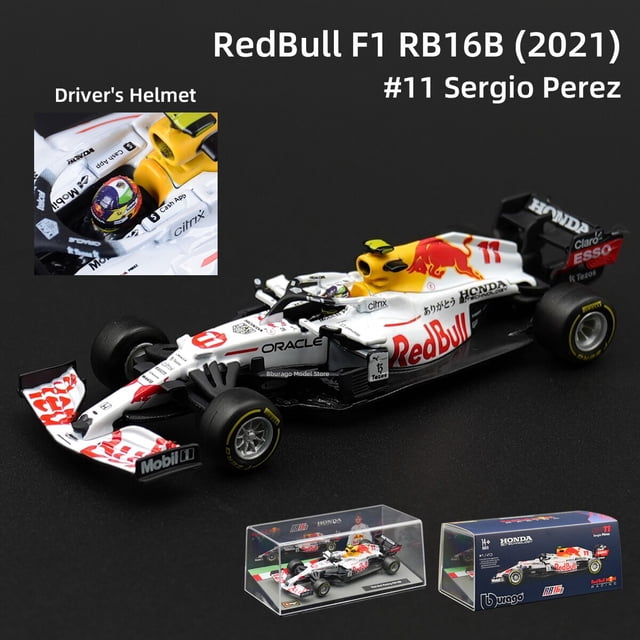 Bburago-coche de carreras modelo Ferrari F1-75 RedBull 2022 RB18 F1, vehículo fundido a presión estático, caja acrílica de juguetes, 1:43 Fivean unisex