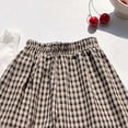 thumbnail image 4 of Bovxnpu Boys Girls Cotton Casual Pants Plaid Wide Leg Girls Summer Fashion Daily Casual Comfortable Wear Pants, 4 of 5