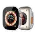 thumbnail image 2 of IC ICLOVER For Apple Watch Ultra 2/1 49mm Screen Protector Case Slim Electroplate Metal Plated Hard Cover with Full Coverage Tempered Glass Screen Protector Cover for Apple iWatch Ultra 49mm, Silver, 2 of 9