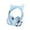 Blue, variant on Cute Cat Ear Wireless Bluetooth Headphone With Microphone On-Ear Headset Stereo Sound Earphones Sports Gaming Foldable Headphone