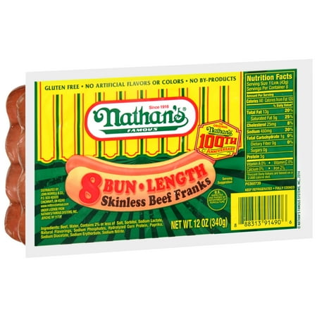 Nathan S Hot Dogs Size Nathan S Hot Dogs Size
