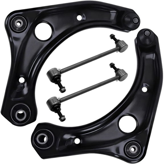 Detroit Axle - Front Lower Control Arms w/ Ball Joint   Sway Bars Suspension Kit Replacement for Nissan Versa Note Micra - 4pc Set