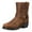 Brown, variant on Women's Wide Calf Cowboy Boots Square Toe Western Cowgirl Boots for Men and Women Buckle Riding Booties
