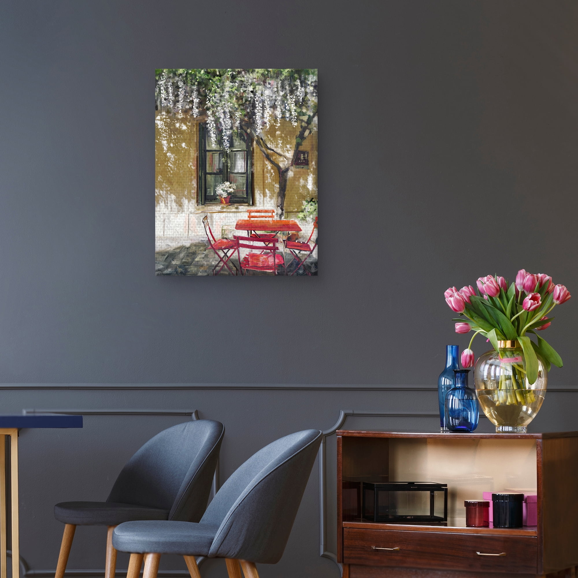 Garden Café by Studio Arts Canvas Art Print