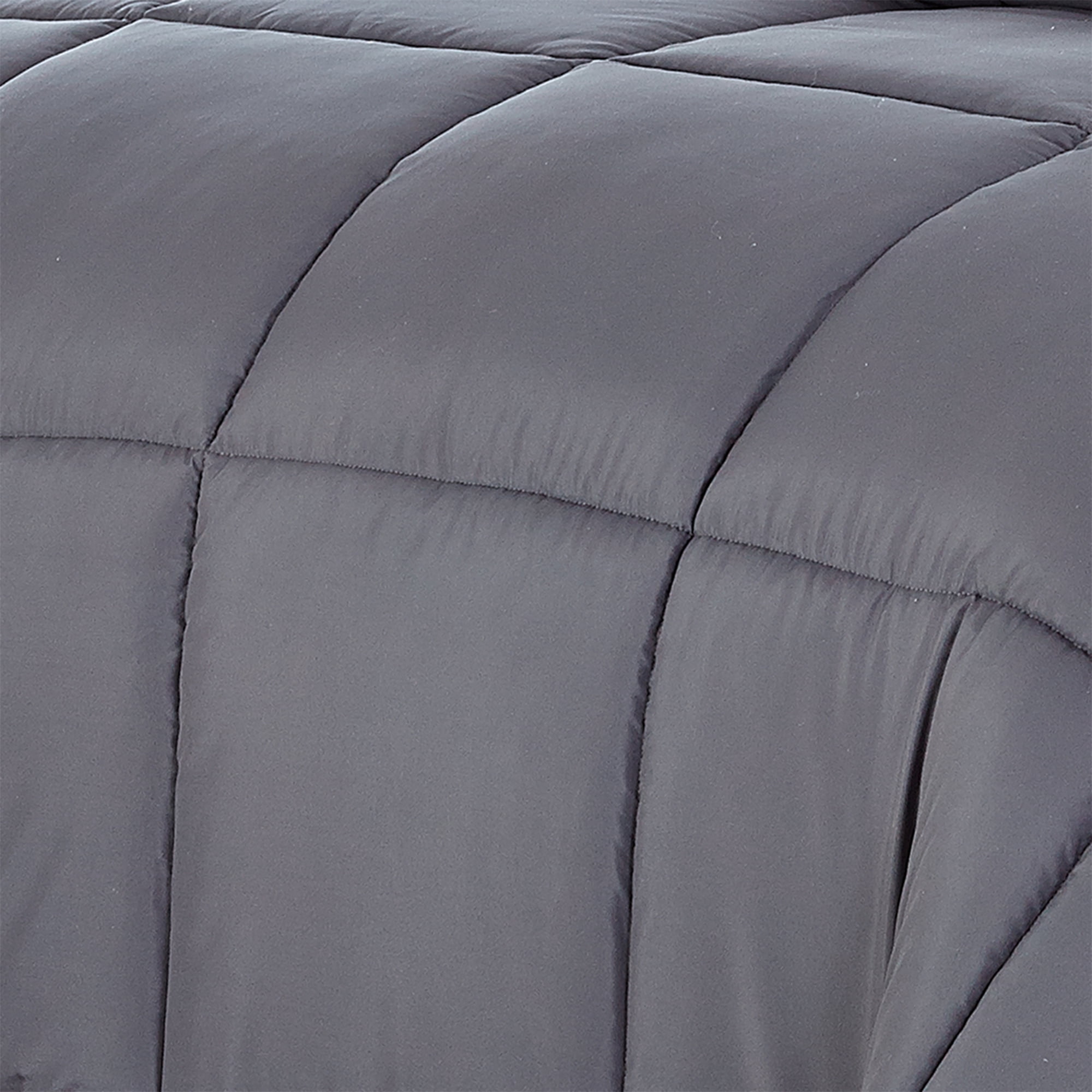 Polyester Medium Warmth Down Alternative Comforter Duvet Insert Queen (88" x 88", Grey)