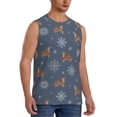 thumbnail image 2 of Pofeuu Squirrel And Snowflakes Print Men's Muscle T-Shirt, Sleeveless, Muscle Tank, Classic Muscle Tee Top For Men Casual Sleeveless Muscle T-Shirt Trendy Clothes-Small, 2 of 7