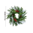 thumbnail image 3 of Qwtwty Christmas Front Door Wreath, Farmhouse Artificial Winter Wreath Hanging Ornament for Wall Window Porch Indoor Outdoor Christmas Decoration, 3 of 6