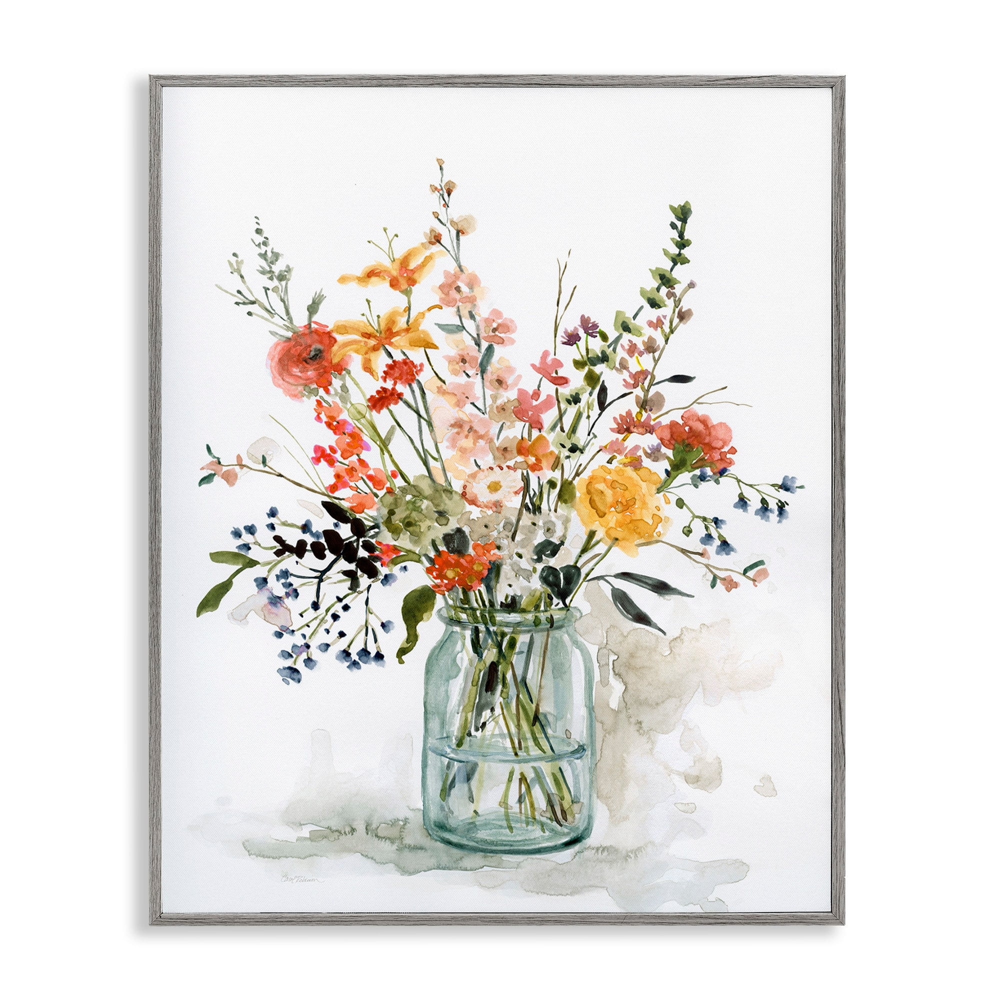 Stupell Industries Warm Summer Meadow Floral Bouquet Still Life Painting, 24 x 30, Design by Carol Robinson