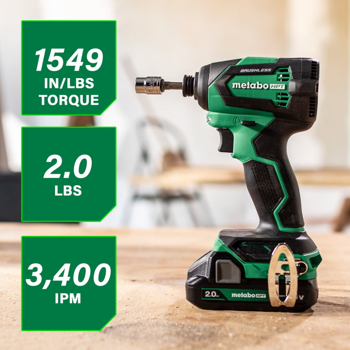 Metabo HPT 18V Cordless Driver Kit, 1/4-In Chuck, WH18DEX