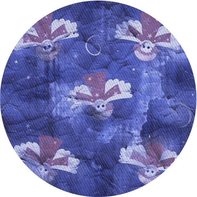 Ahgly Company Tapis d'Intérieur Lavables en Machine, Ronds, Transitionnels, Bleu Ardoise, Ronds de 7'